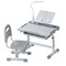 Adjustable Kids Study Desk and Chair Set with Lamp and Tilt Desktop for Study Room